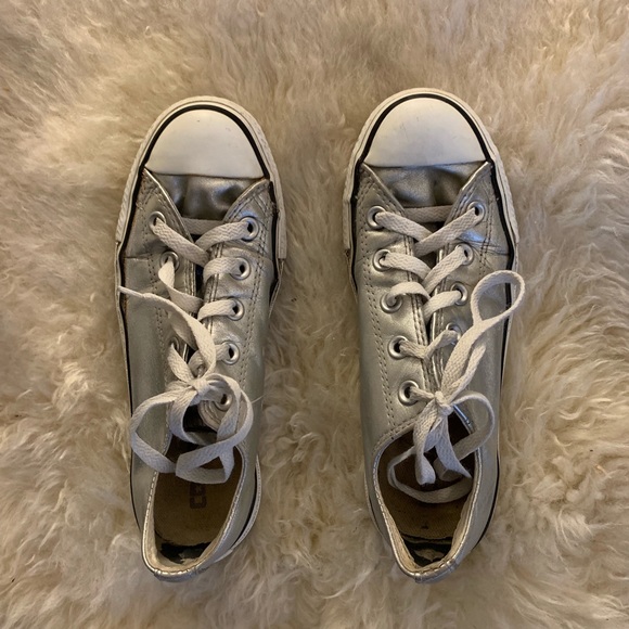 Converse - Silver Metallic All Star Sneakers - Picture 4 of 8